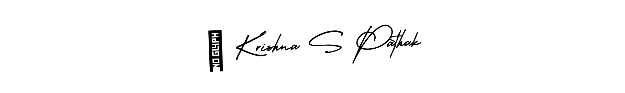 This is the best signature style for the ॐ Krishna S Pathak name. Also you like these signature font (AmerikaSignatureDemo-Regular). Mix name signature. ॐ Krishna S Pathak signature style 3 images and pictures png