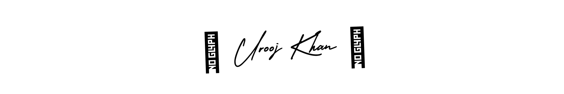 The best way (AmerikaSignatureDemo-Regular) to make a short signature is to pick only two or three words in your name. The name ♡ Urooj Khan ♡ include a total of six letters. For converting this name. ♡ Urooj Khan ♡ signature style 3 images and pictures png