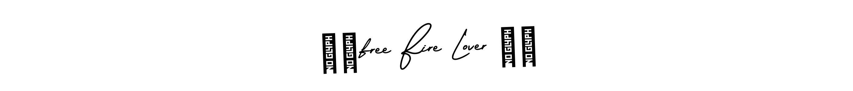 Use a signature maker to create a handwritten signature online. With this signature software, you can design (AmerikaSignatureDemo-Regular) your own signature for name ❤️free Fire Lover ❤️. ❤️free Fire Lover ❤️ signature style 3 images and pictures png