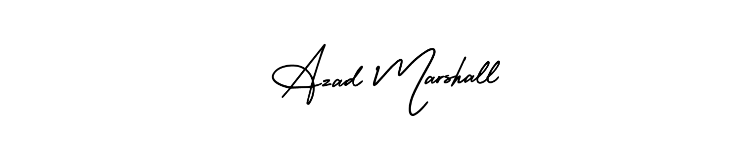 The best way (AmerikaSignatureDemo-Regular) to make a short signature is to pick only two or three words in your name. The name   Azad Marshall include a total of six letters. For converting this name.   Azad Marshall signature style 3 images and pictures png