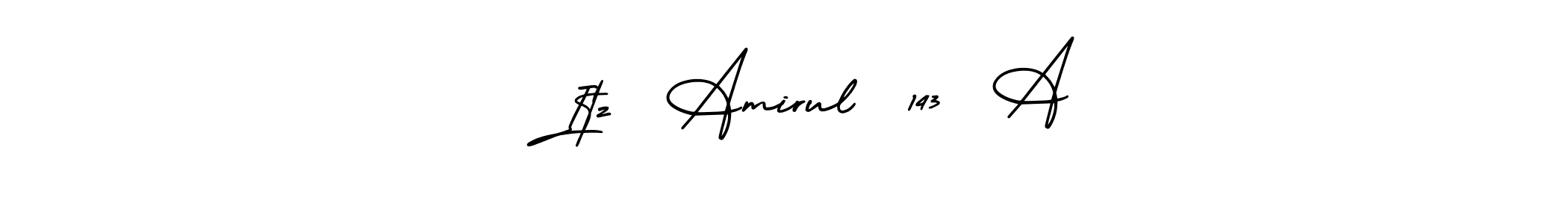 How to Draw   Itz  Amirul  143  A signature style? AmerikaSignatureDemo-Regular is a latest design signature styles for name   Itz  Amirul  143  A.   Itz  Amirul  143  A signature style 3 images and pictures png