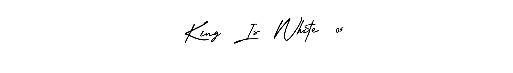 See photos of   King  Is  White  05 official signature by Spectra . Check more albums & portfolios. Read reviews & check more about AmerikaSignatureDemo-Regular font.   King  Is  White  05 signature style 3 images and pictures png