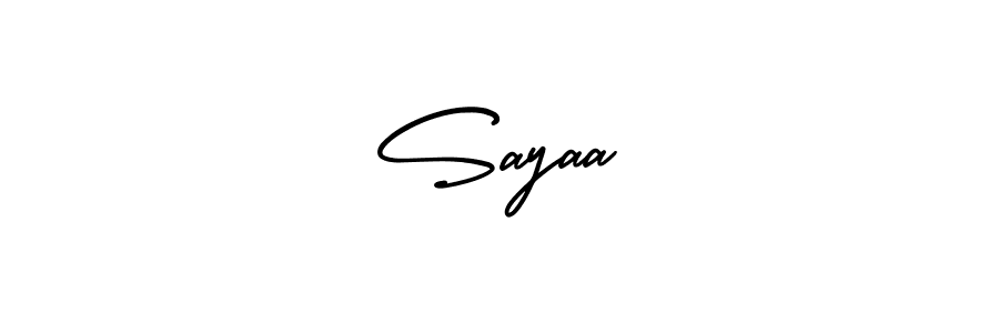 Make a beautiful signature design for name   Sayaa  . With this signature (AmerikaSignatureDemo-Regular) style, you can create a handwritten signature for free.   Sayaa   signature style 3 images and pictures png