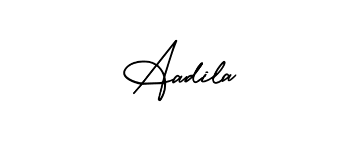 How to make  Aadila signature? AmerikaSignatureDemo-Regular is a professional autograph style. Create handwritten signature for  Aadila name.  Aadila signature style 3 images and pictures png