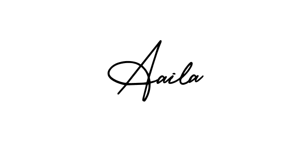 The best way (AmerikaSignatureDemo-Regular) to make a short signature is to pick only two or three words in your name. The name  Aaila include a total of six letters. For converting this name.  Aaila signature style 3 images and pictures png