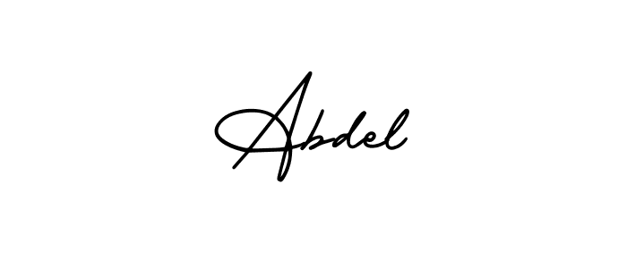 How to make  Abdel  signature? AmerikaSignatureDemo-Regular is a professional autograph style. Create handwritten signature for  Abdel  name.  Abdel  signature style 3 images and pictures png