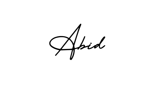 It looks lik you need a new signature style for name  Abid. Design unique handwritten (AmerikaSignatureDemo-Regular) signature with our free signature maker in just a few clicks.  Abid signature style 3 images and pictures png