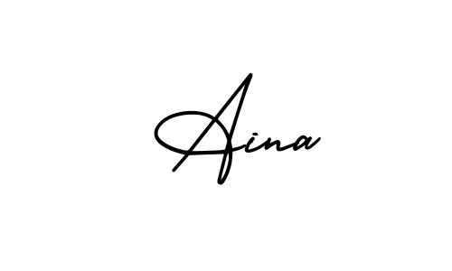 Best and Professional Signature Style for  Aina. AmerikaSignatureDemo-Regular Best Signature Style Collection.  Aina signature style 3 images and pictures png