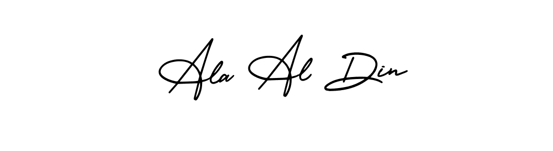 How to make  Ala Al Din name signature. Use AmerikaSignatureDemo-Regular style for creating short signs online. This is the latest handwritten sign.  Ala Al Din signature style 3 images and pictures png