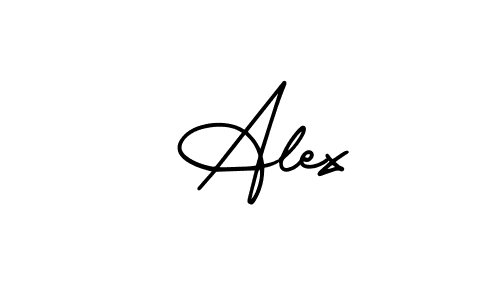 Use a signature maker to create a handwritten signature online. With this signature software, you can design (AmerikaSignatureDemo-Regular) your own signature for name  Alex.  Alex signature style 3 images and pictures png