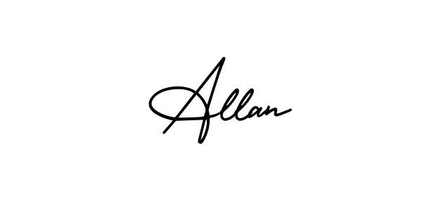 You should practise on your own different ways (AmerikaSignatureDemo-Regular) to write your name ( Allan) in signature. don't let someone else do it for you.  Allan signature style 3 images and pictures png