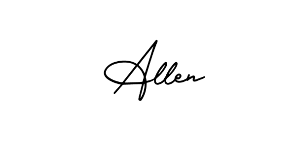 Create a beautiful signature design for name  Allen. With this signature (AmerikaSignatureDemo-Regular) fonts, you can make a handwritten signature for free.  Allen signature style 3 images and pictures png