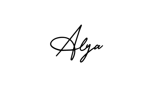 AmerikaSignatureDemo-Regular is a professional signature style that is perfect for those who want to add a touch of class to their signature. It is also a great choice for those who want to make their signature more unique. Get  Alya name to fancy signature for free.  Alya signature style 3 images and pictures png