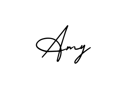 How to make  Amy name signature. Use AmerikaSignatureDemo-Regular style for creating short signs online. This is the latest handwritten sign.  Amy signature style 3 images and pictures png