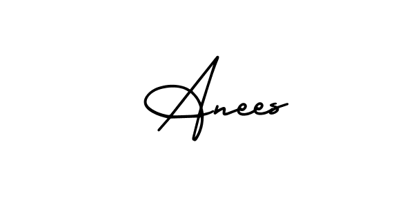 Use a signature maker to create a handwritten signature online. With this signature software, you can design (AmerikaSignatureDemo-Regular) your own signature for name  Anees.  Anees signature style 3 images and pictures png