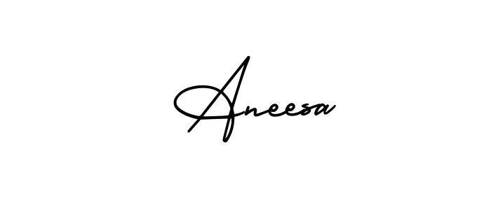 AmerikaSignatureDemo-Regular is a professional signature style that is perfect for those who want to add a touch of class to their signature. It is also a great choice for those who want to make their signature more unique. Get  Aneesa name to fancy signature for free.  Aneesa signature style 3 images and pictures png