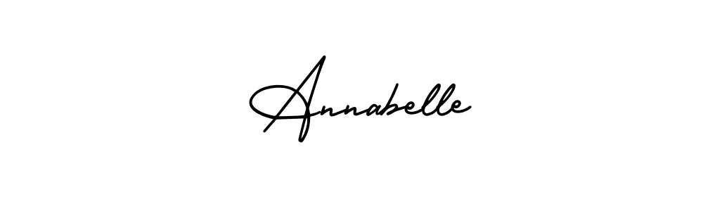 Make a beautiful signature design for name  Annabelle. With this signature (AmerikaSignatureDemo-Regular) style, you can create a handwritten signature for free.  Annabelle signature style 3 images and pictures png