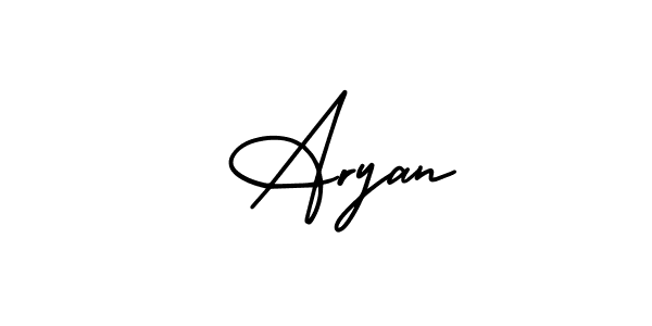 Make a beautiful signature design for name  Aryan. With this signature (AmerikaSignatureDemo-Regular) style, you can create a handwritten signature for free.  Aryan signature style 3 images and pictures png
