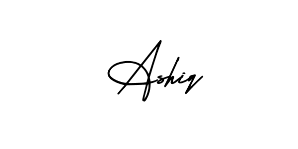 Check out images of Autograph of  Ashiq name. Actor  Ashiq Signature Style. AmerikaSignatureDemo-Regular is a professional sign style online.  Ashiq signature style 3 images and pictures png