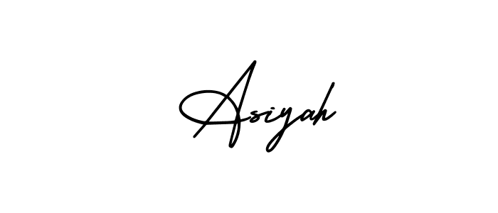 Use a signature maker to create a handwritten signature online. With this signature software, you can design (AmerikaSignatureDemo-Regular) your own signature for name  Asiyah.  Asiyah signature style 3 images and pictures png