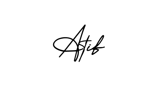 How to Draw  Atif signature style? AmerikaSignatureDemo-Regular is a latest design signature styles for name  Atif.  Atif signature style 3 images and pictures png