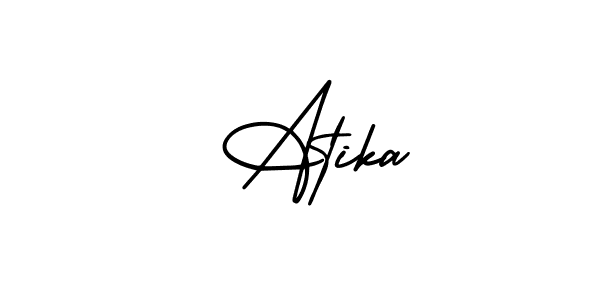 You should practise on your own different ways (AmerikaSignatureDemo-Regular) to write your name ( Atika) in signature. don't let someone else do it for you.  Atika signature style 3 images and pictures png