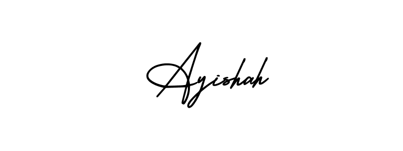 It looks lik you need a new signature style for name  Ayishah. Design unique handwritten (AmerikaSignatureDemo-Regular) signature with our free signature maker in just a few clicks.  Ayishah signature style 3 images and pictures png