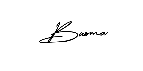 Make a beautiful signature design for name  Basma. With this signature (AmerikaSignatureDemo-Regular) style, you can create a handwritten signature for free.  Basma signature style 3 images and pictures png