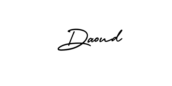The best way (AmerikaSignatureDemo-Regular) to make a short signature is to pick only two or three words in your name. The name  Daoud include a total of six letters. For converting this name.  Daoud signature style 3 images and pictures png
