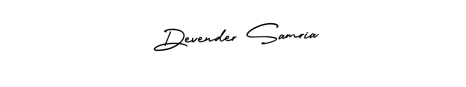 Make a short  Devender Samria signature style. Manage your documents anywhere anytime using AmerikaSignatureDemo-Regular. Create and add eSignatures, submit forms, share and send files easily.  Devender Samria signature style 3 images and pictures png