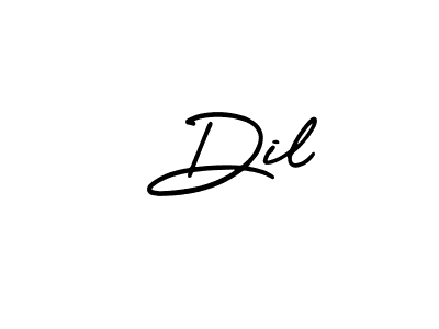 The best way (AmerikaSignatureDemo-Regular) to make a short signature is to pick only two or three words in your name. The name  Dil include a total of six letters. For converting this name.  Dil signature style 3 images and pictures png