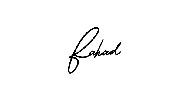 Make a beautiful signature design for name  Fahad. With this signature (AmerikaSignatureDemo-Regular) style, you can create a handwritten signature for free.  Fahad signature style 3 images and pictures png