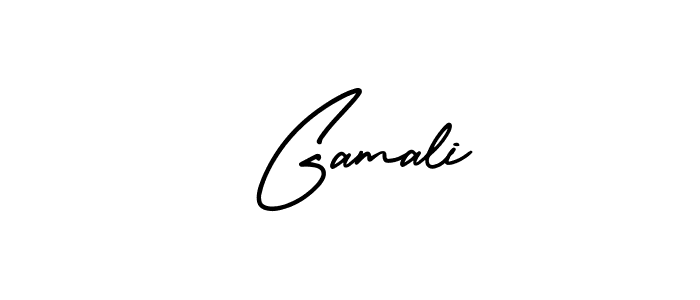 How to make  Gamali signature? AmerikaSignatureDemo-Regular is a professional autograph style. Create handwritten signature for  Gamali name.  Gamali signature style 3 images and pictures png