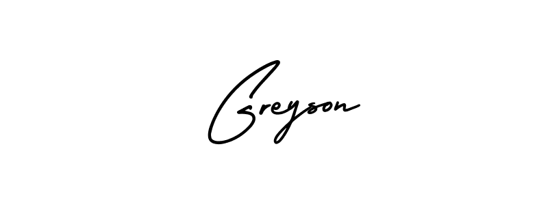 if you are searching for the best signature style for your name  Greyson. so please give up your signature search. here we have designed multiple signature styles  using AmerikaSignatureDemo-Regular.  Greyson signature style 3 images and pictures png