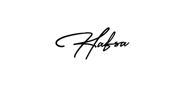 You should practise on your own different ways (AmerikaSignatureDemo-Regular) to write your name ( Hafsa) in signature. don't let someone else do it for you.  Hafsa signature style 3 images and pictures png
