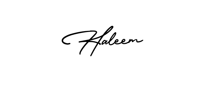 Make a beautiful signature design for name  Haleem. With this signature (AmerikaSignatureDemo-Regular) style, you can create a handwritten signature for free.  Haleem signature style 3 images and pictures png