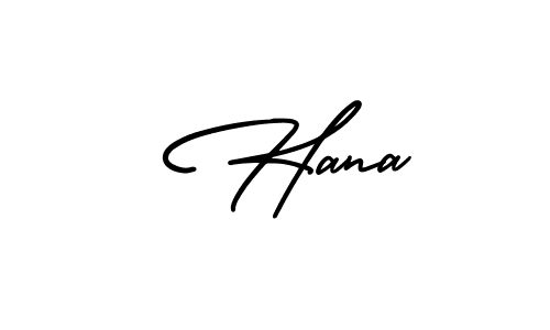 You should practise on your own different ways (AmerikaSignatureDemo-Regular) to write your name ( Hana) in signature. don't let someone else do it for you.  Hana signature style 3 images and pictures png