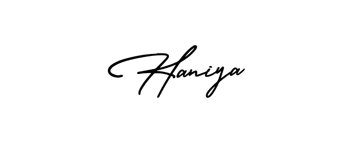 Make a beautiful signature design for name  Haniya. Use this online signature maker to create a handwritten signature for free.  Haniya signature style 3 images and pictures png