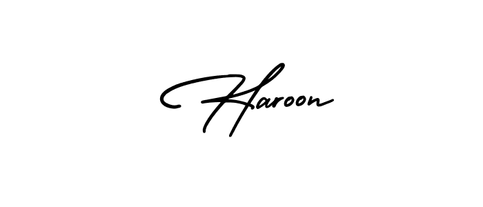 if you are searching for the best signature style for your name  Haroon. so please give up your signature search. here we have designed multiple signature styles  using AmerikaSignatureDemo-Regular.  Haroon signature style 3 images and pictures png