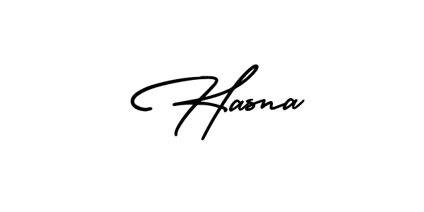 Create a beautiful signature design for name  Hasna. With this signature (AmerikaSignatureDemo-Regular) fonts, you can make a handwritten signature for free.  Hasna signature style 3 images and pictures png