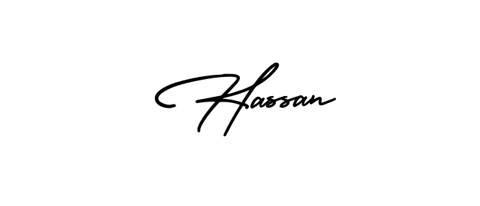 Design your own signature with our free online signature maker. With this signature software, you can create a handwritten (AmerikaSignatureDemo-Regular) signature for name  Hassan.  Hassan signature style 3 images and pictures png