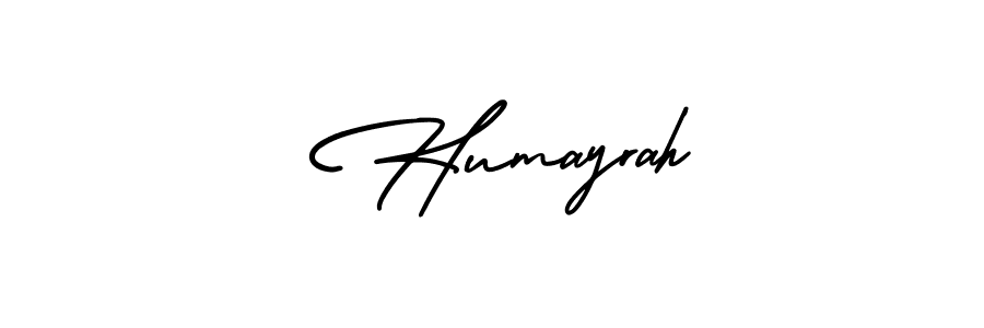 The best way (AmerikaSignatureDemo-Regular) to make a short signature is to pick only two or three words in your name. The name  Humayrah include a total of six letters. For converting this name.  Humayrah signature style 3 images and pictures png