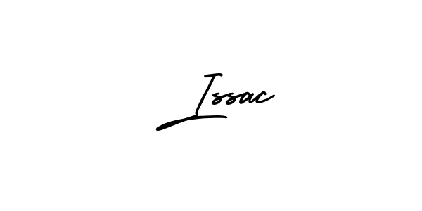 How to make  Issac name signature. Use AmerikaSignatureDemo-Regular style for creating short signs online. This is the latest handwritten sign.  Issac signature style 3 images and pictures png