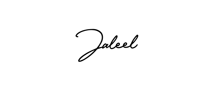 How to make  Jaleel name signature. Use AmerikaSignatureDemo-Regular style for creating short signs online. This is the latest handwritten sign.  Jaleel signature style 3 images and pictures png