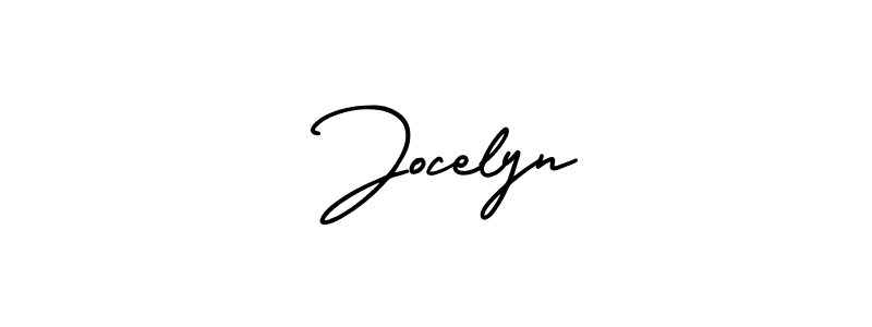 Use a signature maker to create a handwritten signature online. With this signature software, you can design (AmerikaSignatureDemo-Regular) your own signature for name  Jocelyn.  Jocelyn signature style 3 images and pictures png