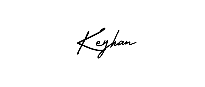 How to make  Keyhan name signature. Use AmerikaSignatureDemo-Regular style for creating short signs online. This is the latest handwritten sign.  Keyhan signature style 3 images and pictures png