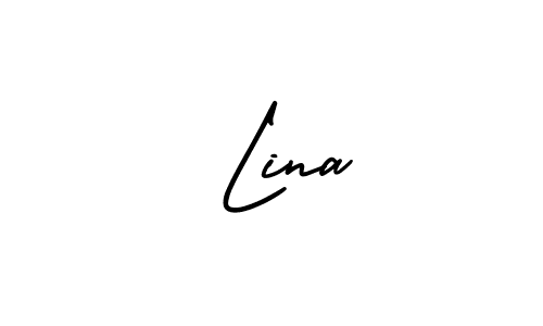 How to make  Lina signature? AmerikaSignatureDemo-Regular is a professional autograph style. Create handwritten signature for  Lina name.  Lina signature style 3 images and pictures png