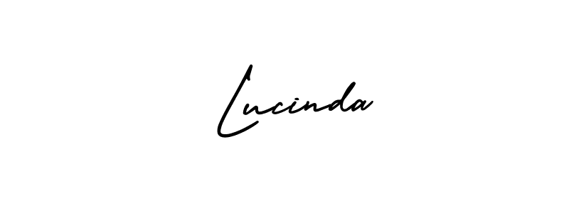 How to make  Lucinda signature? AmerikaSignatureDemo-Regular is a professional autograph style. Create handwritten signature for  Lucinda name.  Lucinda signature style 3 images and pictures png
