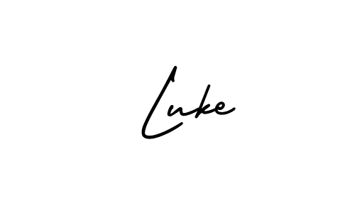 How to Draw  Luke signature style? AmerikaSignatureDemo-Regular is a latest design signature styles for name  Luke.  Luke signature style 3 images and pictures png