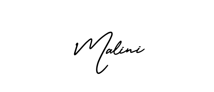 The best way (AmerikaSignatureDemo-Regular) to make a short signature is to pick only two or three words in your name. The name  Malini include a total of six letters. For converting this name.  Malini signature style 3 images and pictures png